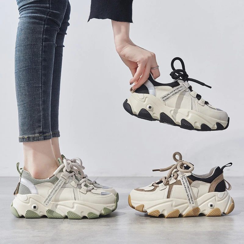 Angelis Platt Sneaker För Kvinnor - Aprikos