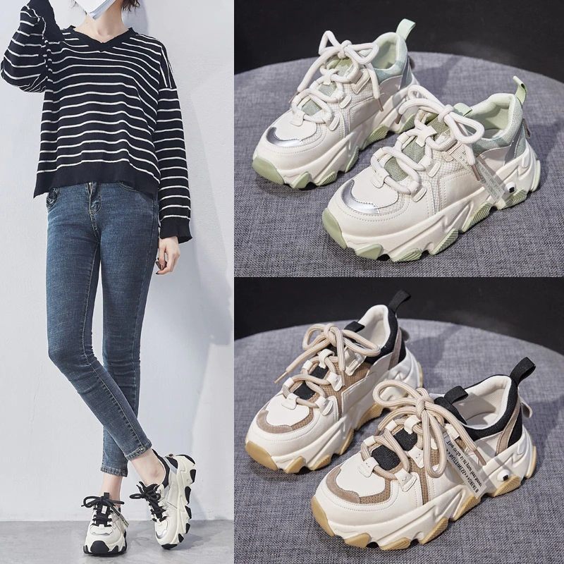 Angelis Platt Sneaker För Kvinnor - Aprikos
