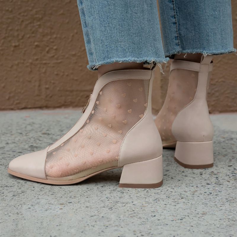 Angie Booties Ankellängd - Beige