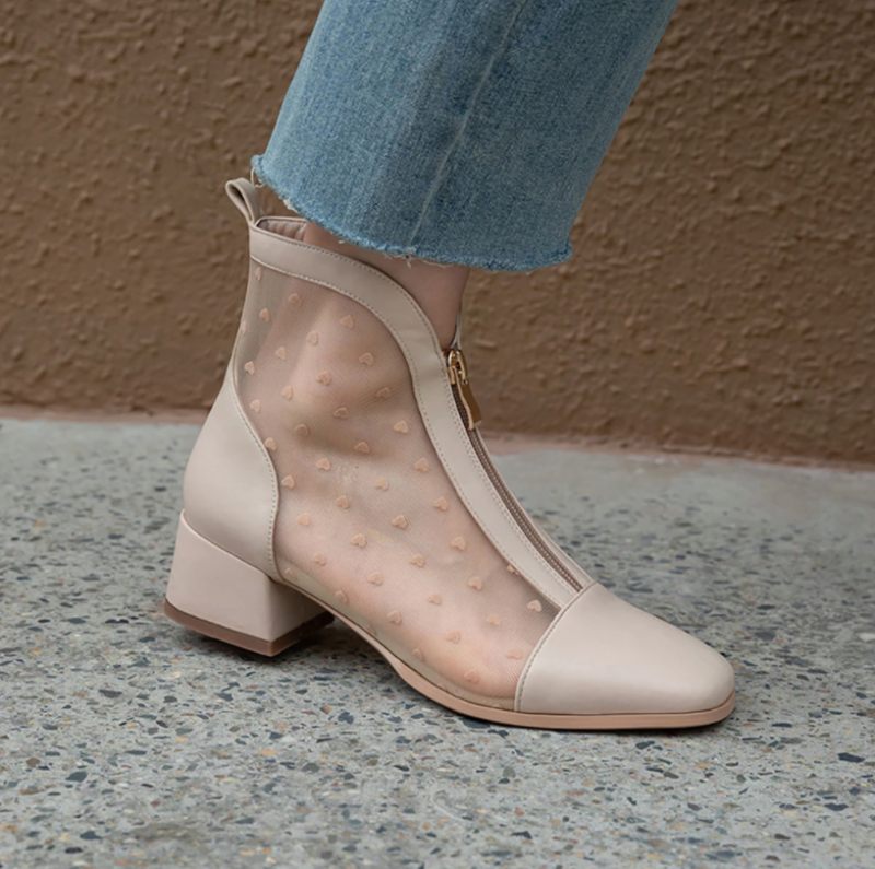 Angie Booties Ankellängd - Beige