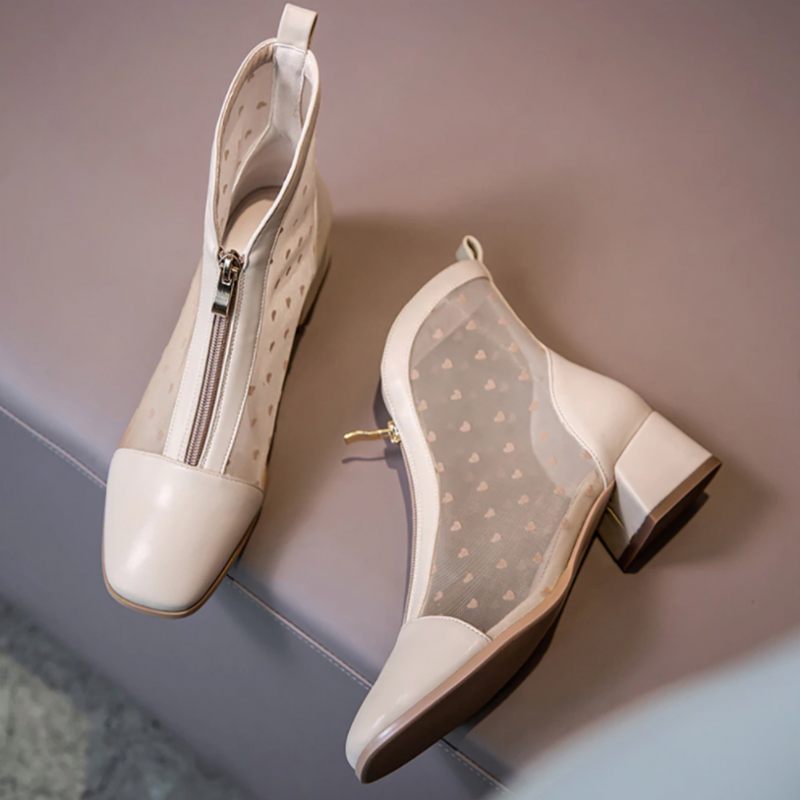 Angie Booties Ankellängd - Beige