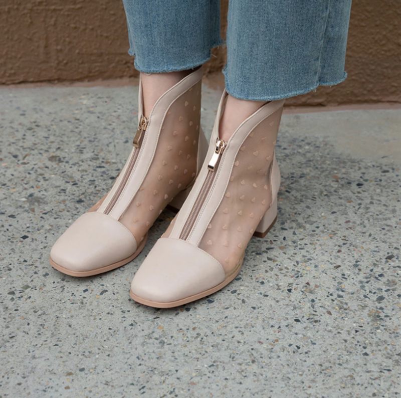 Angie Booties Ankellängd - Beige
