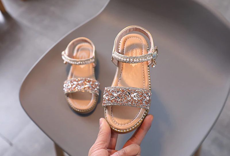 Angie Flickor Klänning Sandal - Silver