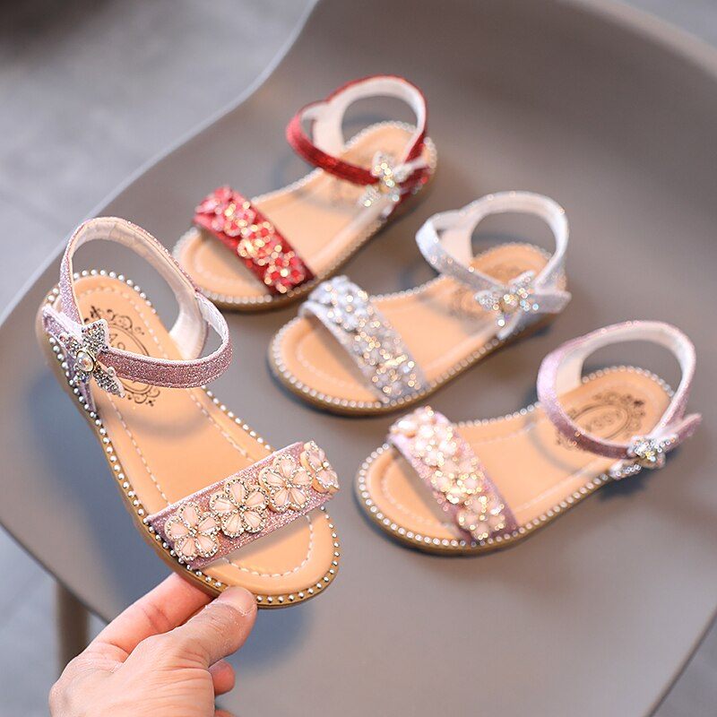 Angie Flickor Klänning Sandal - Silver