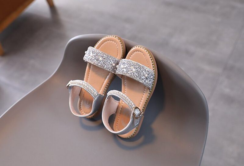 Angie Flickor Klänning Sandal - Silver