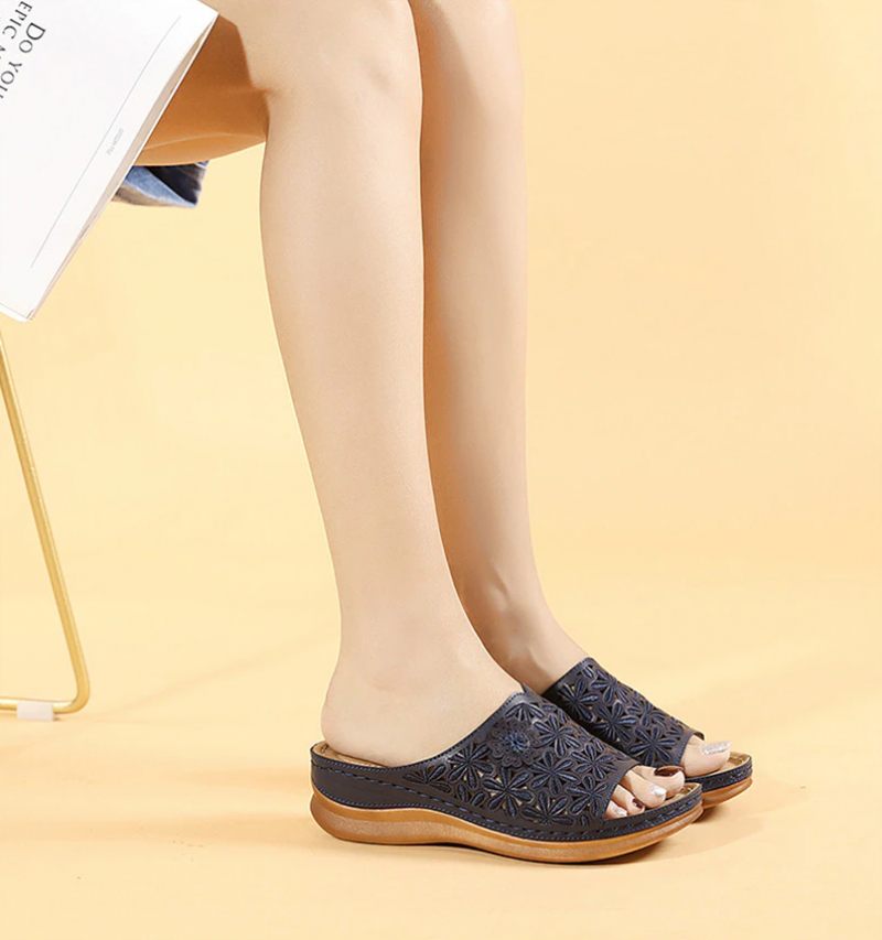 Anita Bekväm Halkfri Sandal För Kvinnor - Röd