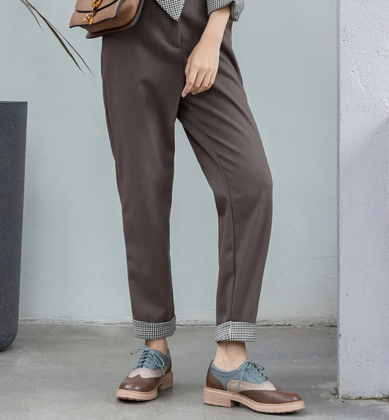 Aquamarine Oxfords Skor För Kvinnor - Brun