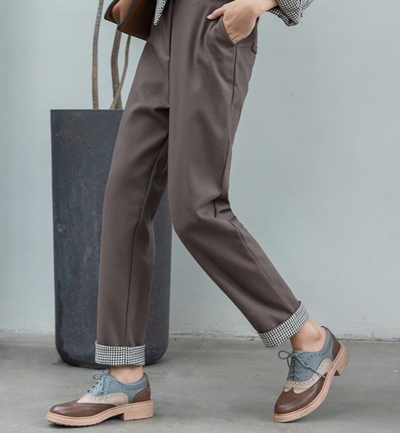 Aquamarine Oxfords Skor För Kvinnor - Brun