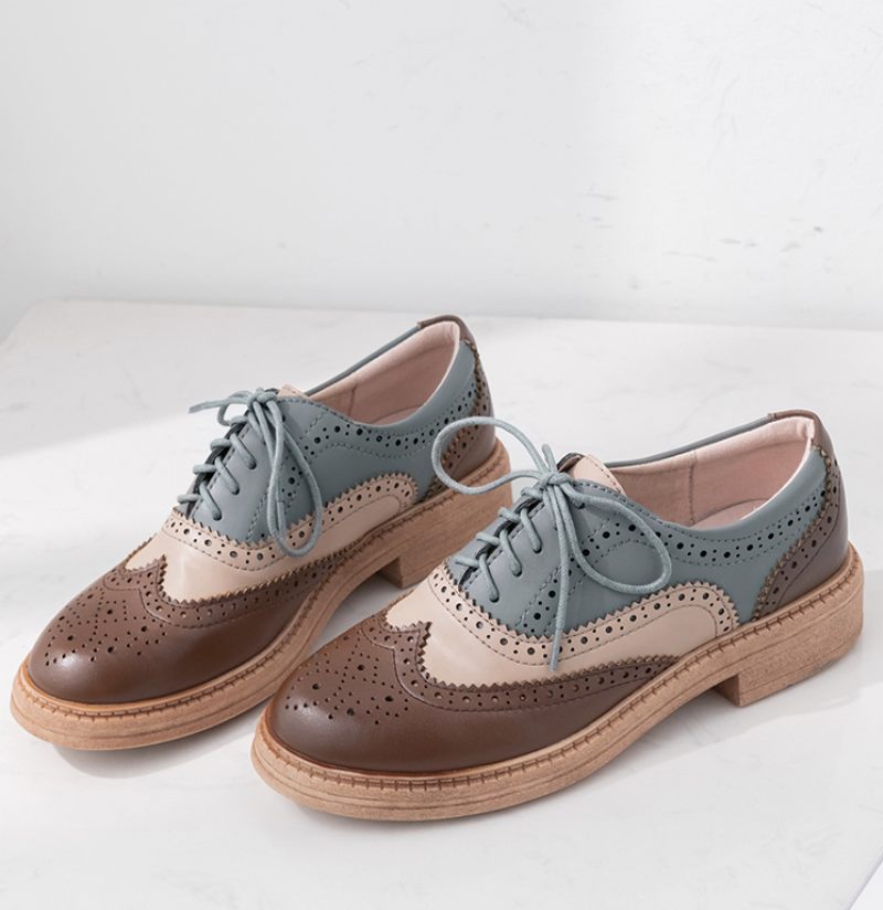 Aquamarine Oxfords Skor För Kvinnor - Brun