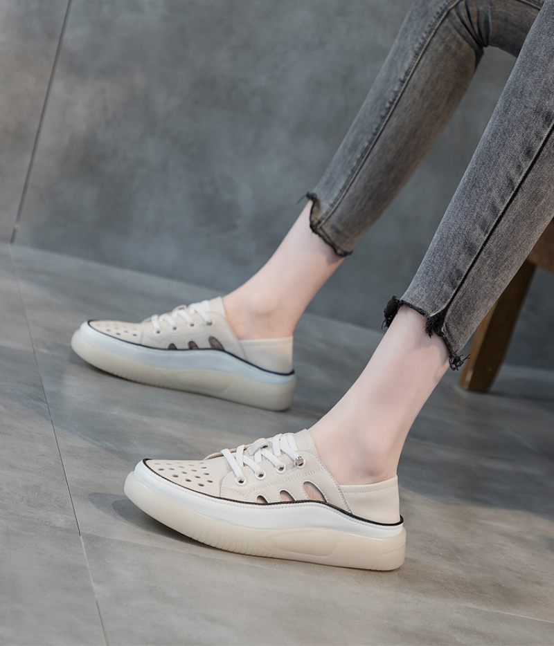 Archi Bekväma Slip-on Sportskor För Kvinnor - Beige