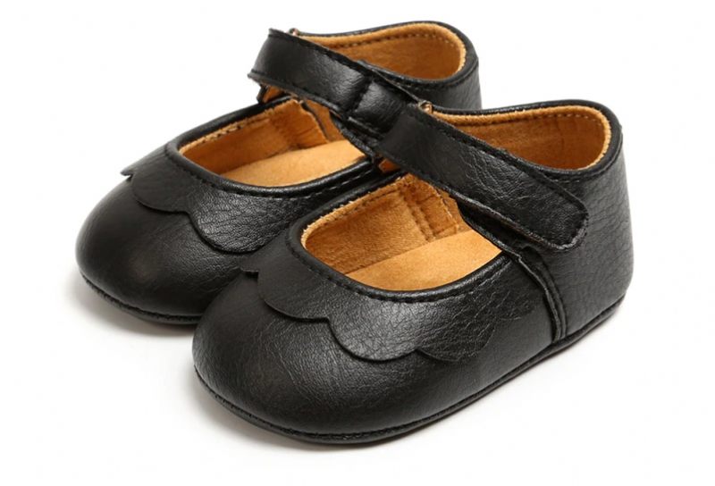 Arenis Baby Flickor Platta Skor - Svart