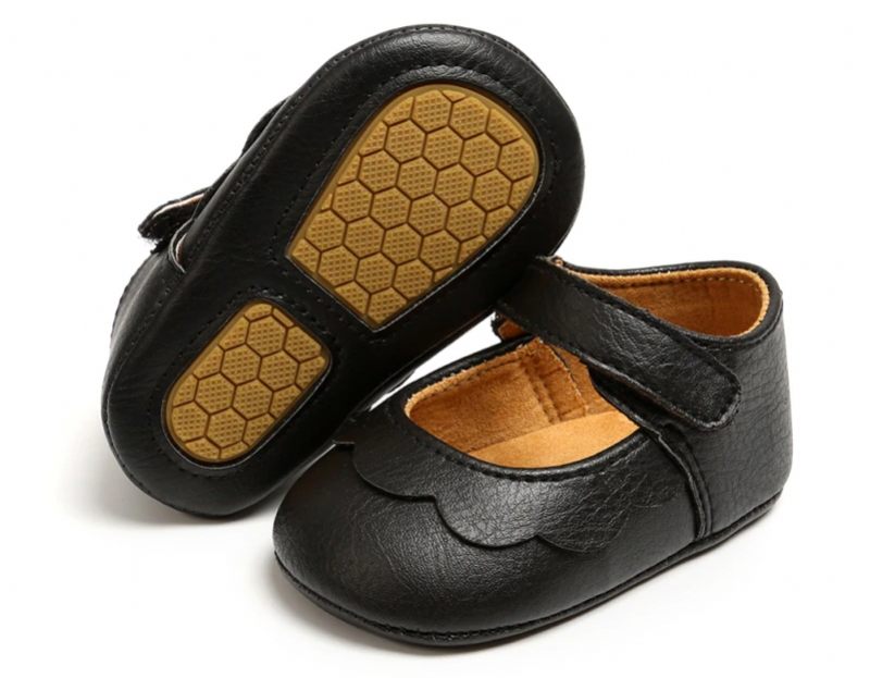 Arenis Baby Flickor Platta Skor - Svart
