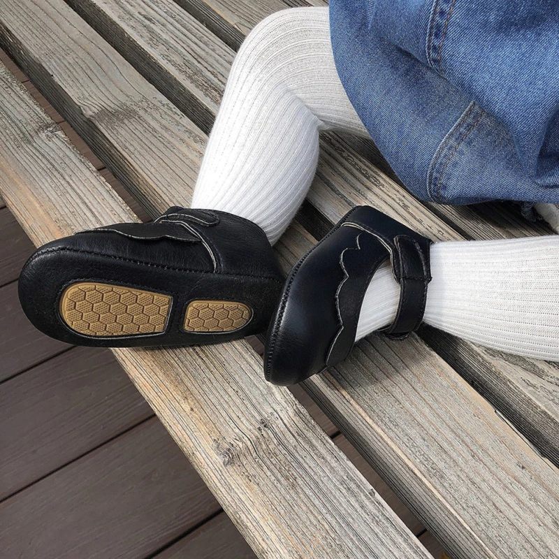 Arenis Baby Flickor Platta Skor - Svart