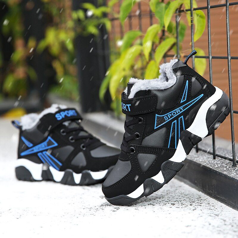 Ares Warm Sneaker För Pojkar - Blå päls