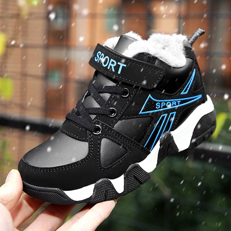 Ares Warm Sneaker För Pojkar - Blå päls