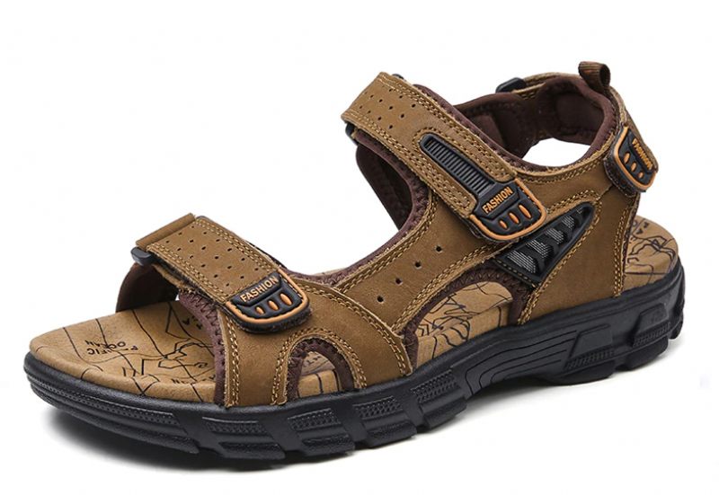 Aribo Klassisk Sandal För Män - Brun