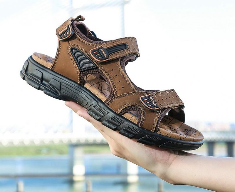 Aribo Klassisk Sandal För Män - Brun