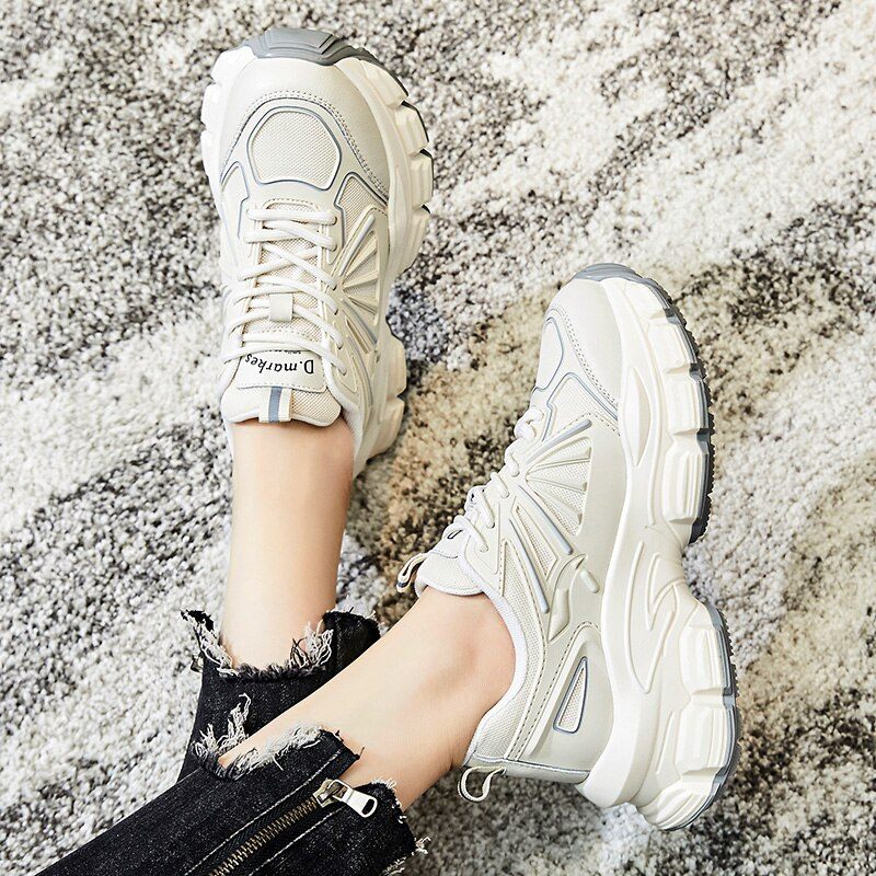 Arjona Sneaker I Läder Som Andas För Kvinnor - Beige
