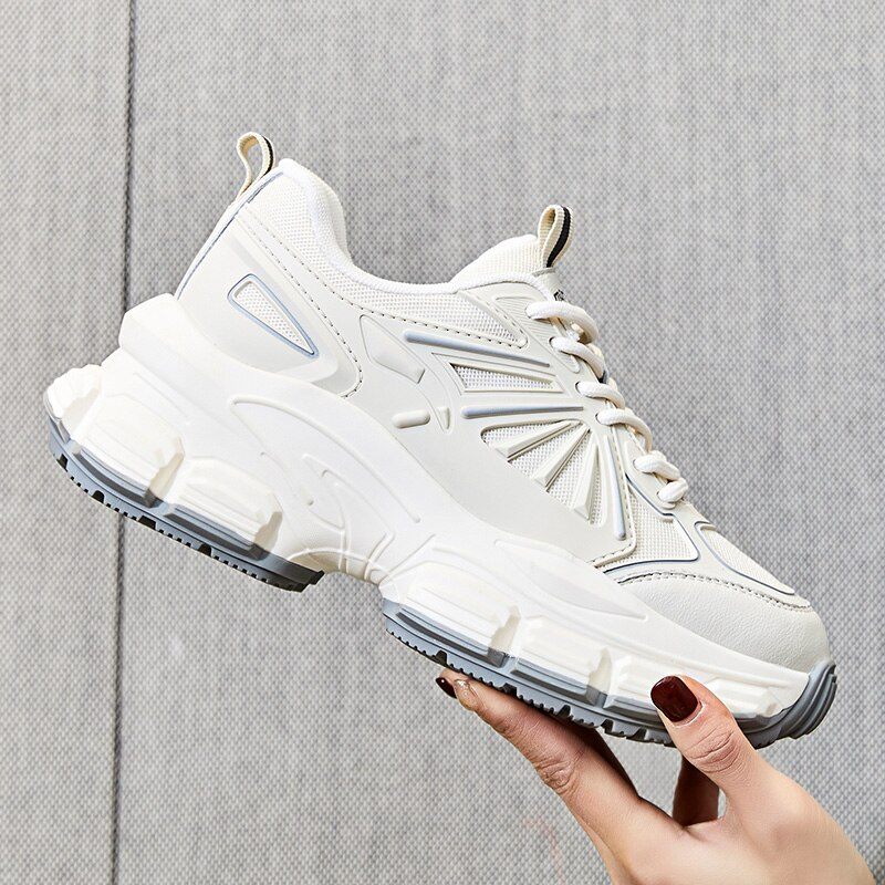 Arjona Sneaker I Läder Som Andas För Kvinnor - Beige