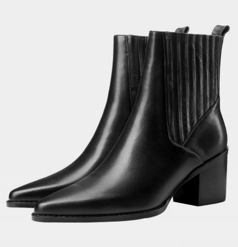 Arlette Booties Ankellängd - Svart kort plysch