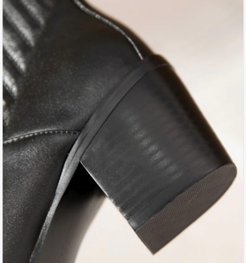Arlette Booties Ankellängd - Svart kort plysch