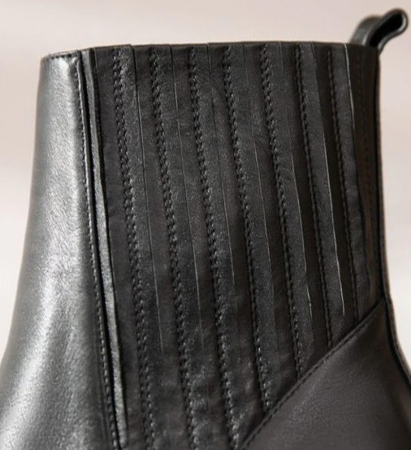 Arlette Booties Ankellängd - Svart kort plysch