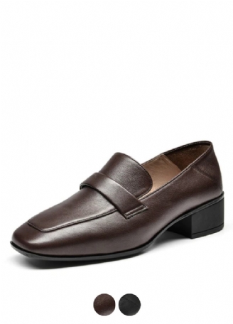 Armenia Kvinnors Square Toe Flat Loaferskor