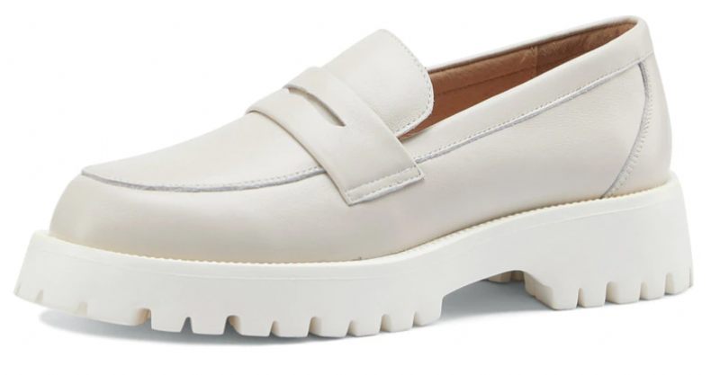 Aroa Loafer Skor I Läder För Kvinnor - Beige