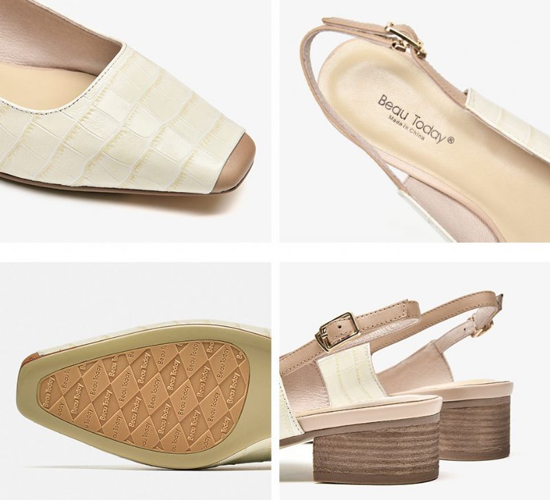 Asucena Lädersandal För Kvinnor - Beige