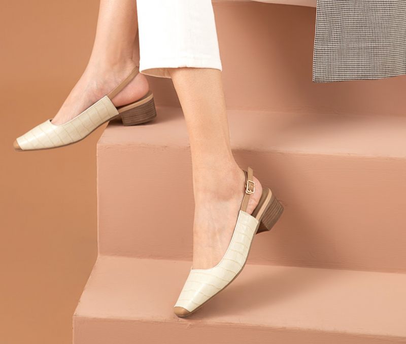 Asucena Lädersandal För Kvinnor - Beige