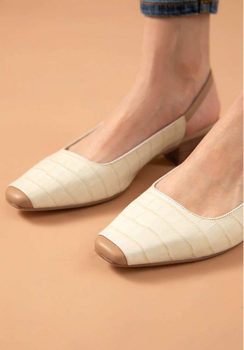 Asucena Lädersandal För Kvinnor - Beige