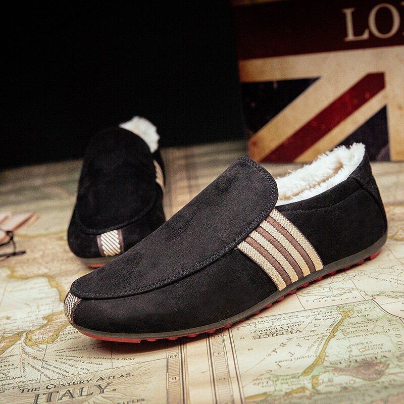 August Loafers För Män Fritidsskor - Svart päls