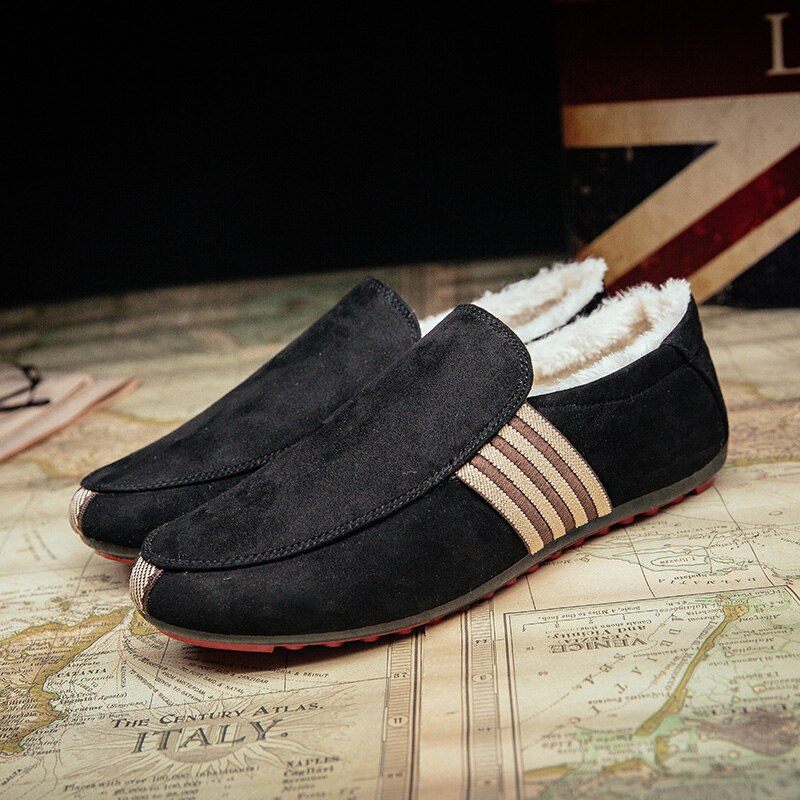 August Loafers För Män Fritidsskor - Svart päls