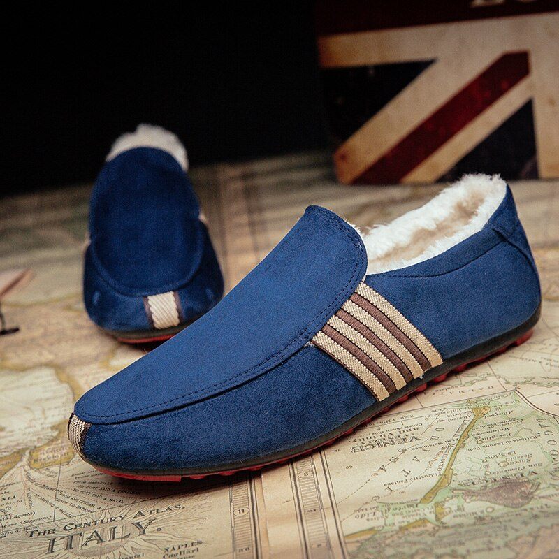 August Loafers För Män Fritidsskor - Svart päls