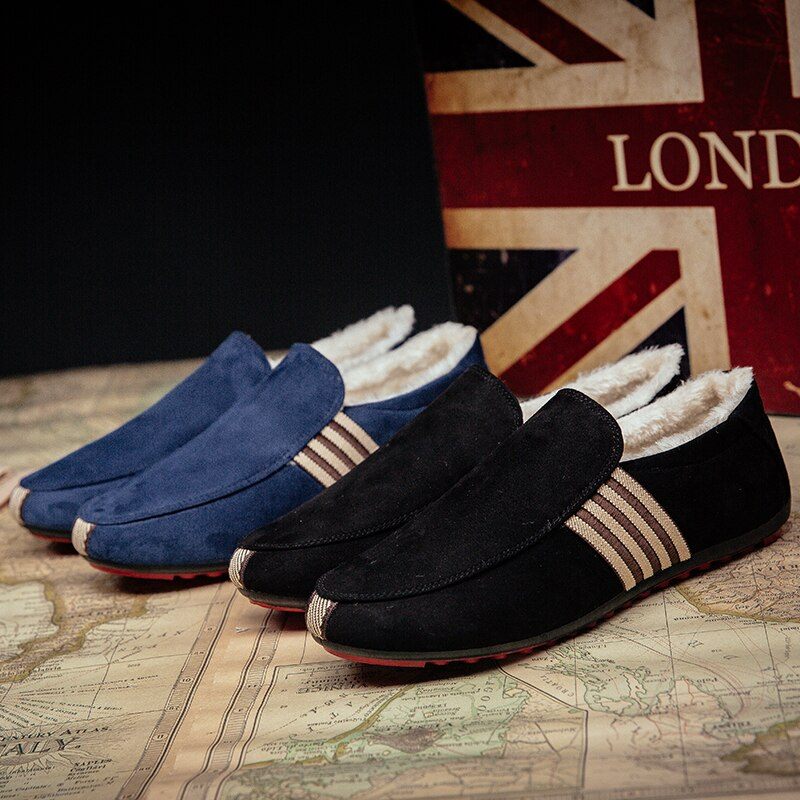 August Loafers För Män Fritidsskor - Svart päls