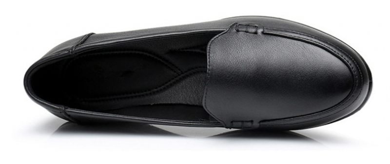 Aura Läder Loafers För Kvinnor - Svart