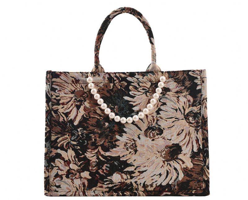 Azalea Luxury Designer Large Tote Hadbag För Kvinnor - Stor brun