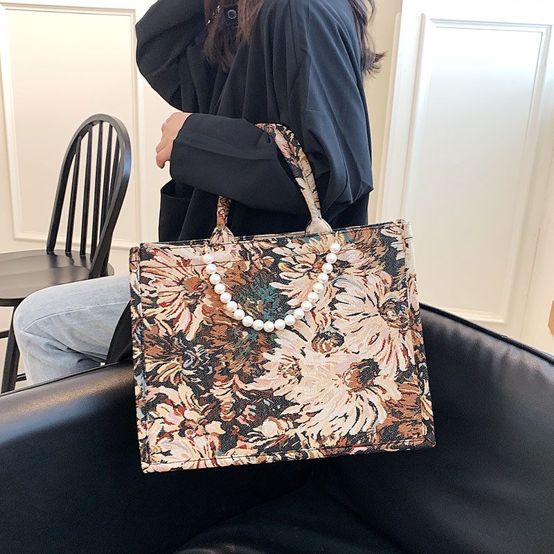 Azalea Luxury Designer Large Tote Hadbag För Kvinnor - Stor brun