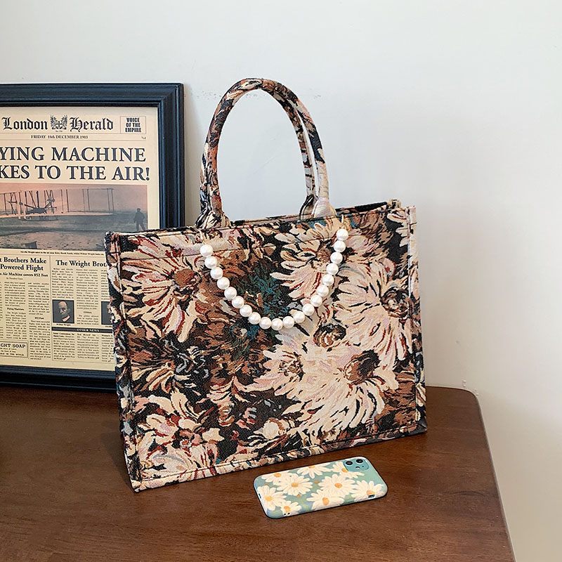 Azalea Luxury Designer Large Tote Hadbag För Kvinnor - Stor brun