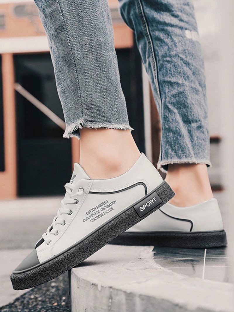 Azis Klassiska Sneakers För Män - Vit