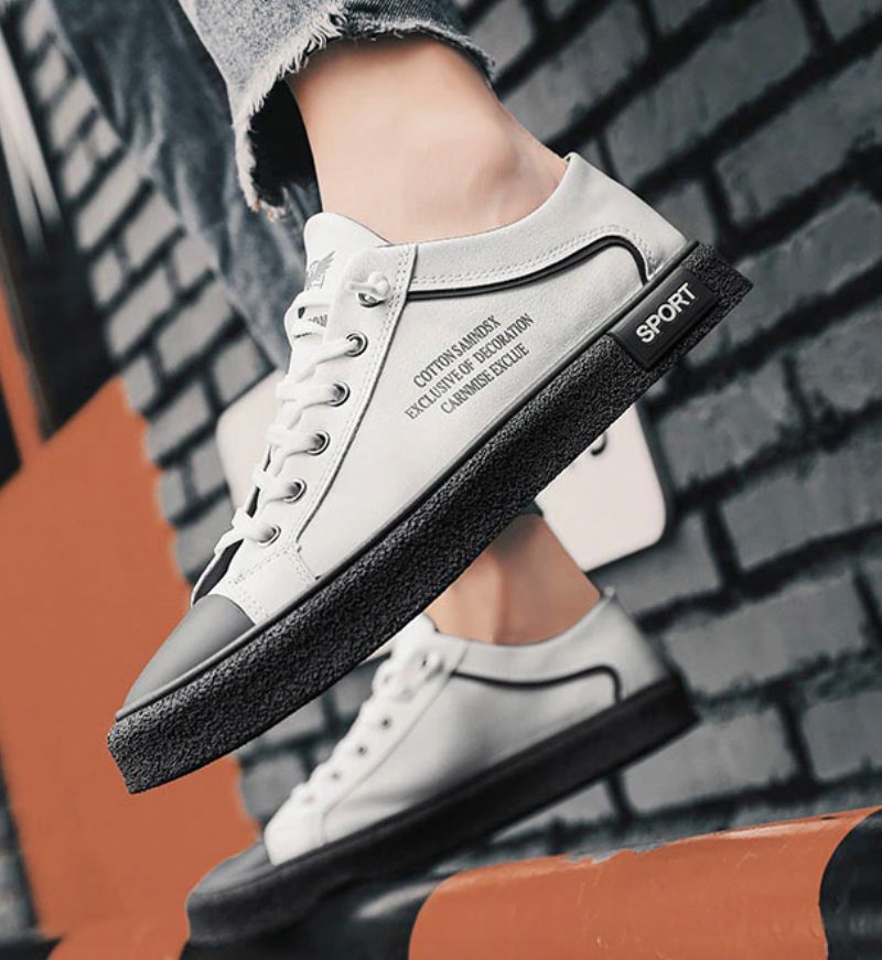 Azis Klassiska Sneakers För Män - Vit