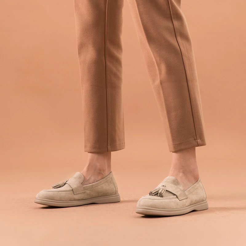 Bacilos Platta Damskor Utan Skosnören - Beige