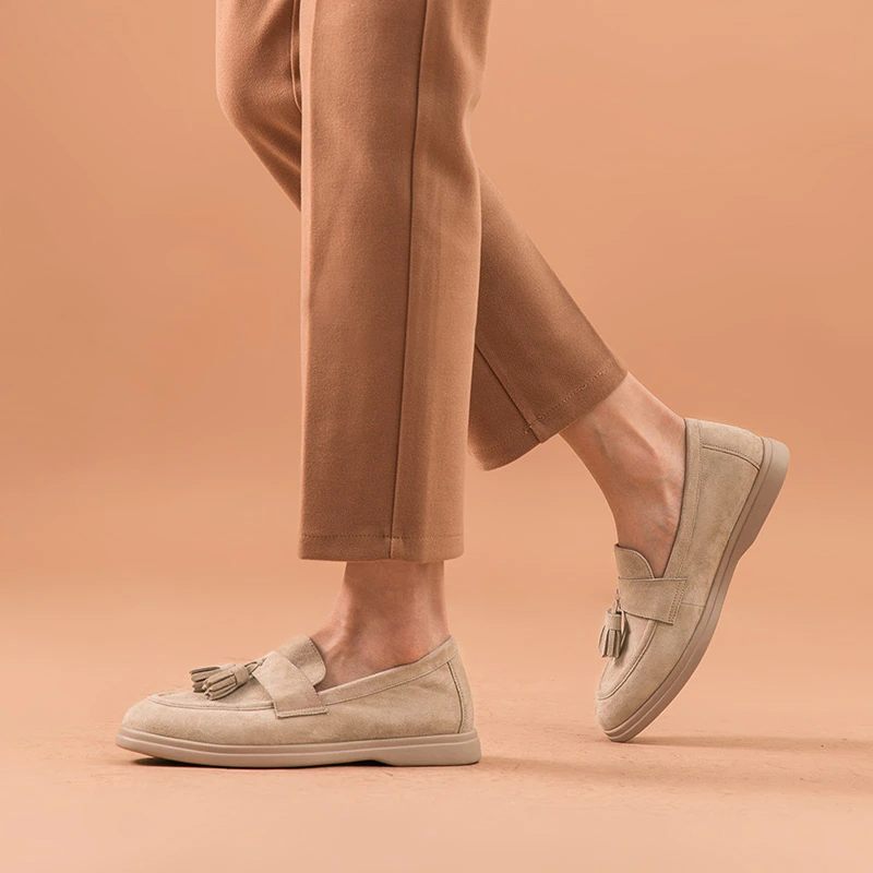 Bacilos Platta Damskor Utan Skosnören - Beige