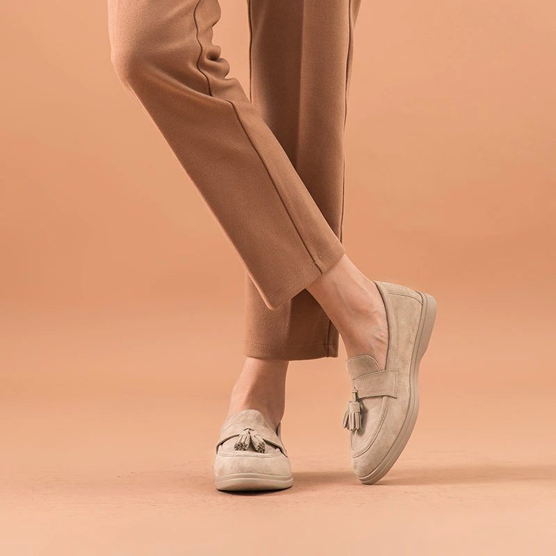Bacilos Platta Damskor Utan Skosnören - Beige