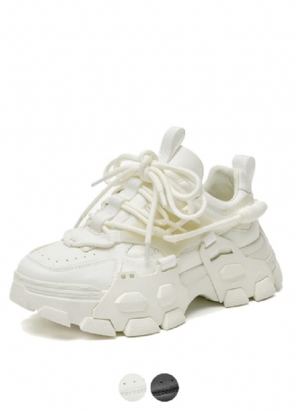 Barbara Sneaker I Läderplattform För Kvinnor