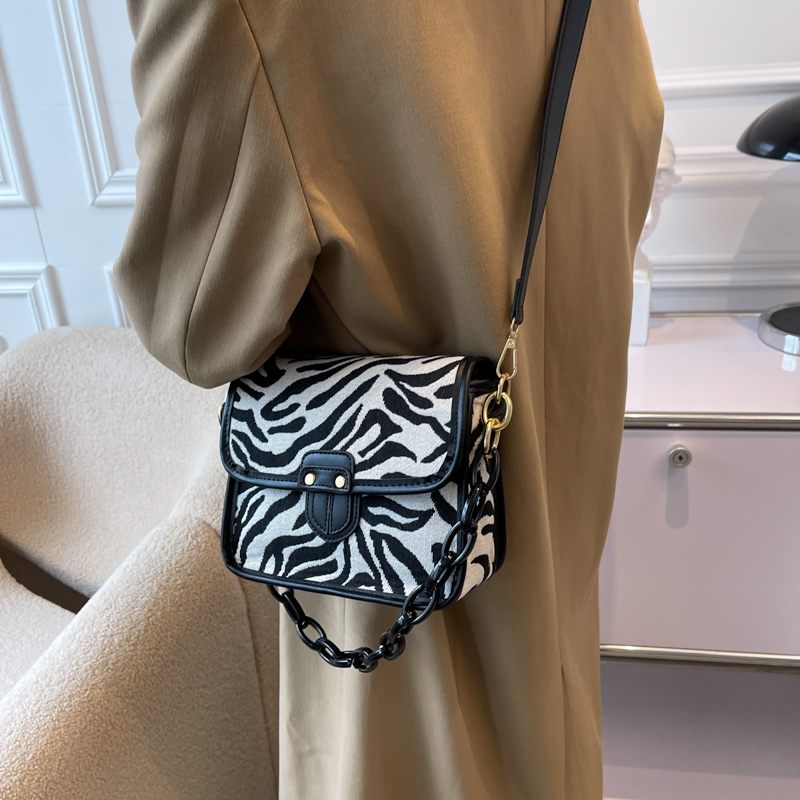 Basilio Crossbody-handväska För Kvinnor - Zebramönster