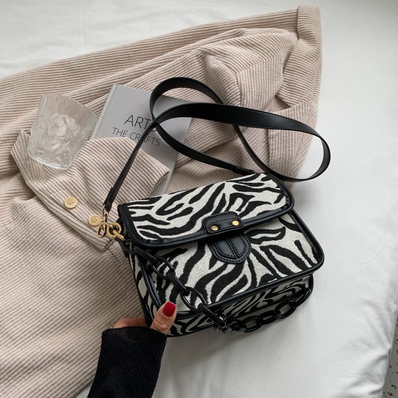 Basilio Crossbody-handväska För Kvinnor - Zebramönster