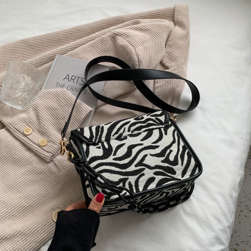Basilio Crossbody-handväska För Kvinnor - Zebramönster
