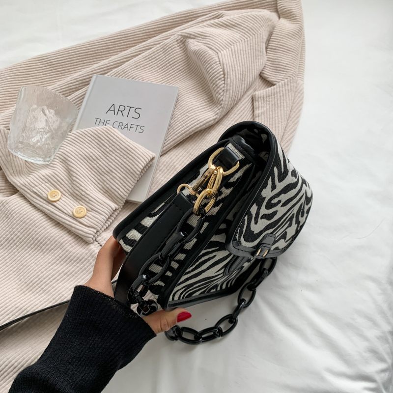 Basilio Crossbody-handväska För Kvinnor - Zebramönster