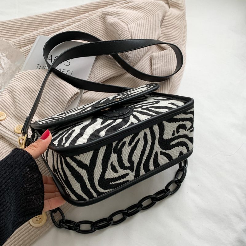 Basilio Crossbody-handväska För Kvinnor - Zebramönster